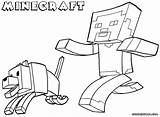 Minecraft Coloring Dog Pages Print Drawing Drawings Draw Kids Template Getdrawings Paintingvalley sketch template