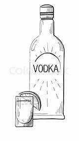 Vodka Alkohol Colourbox Skitse sketch template