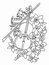 Musical Instruments Coloring Pages Kids Music Instrument sketch template