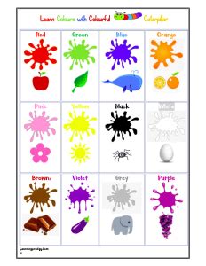 basic colours chart  kindergartenpreschool learningprodigy charts