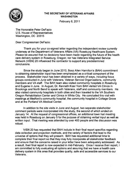 va letters united states department  veterans affairs veterans