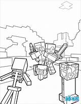 Minecraft Coloring Golem Pages Iron Mobs Getcolorings Fight sketch template
