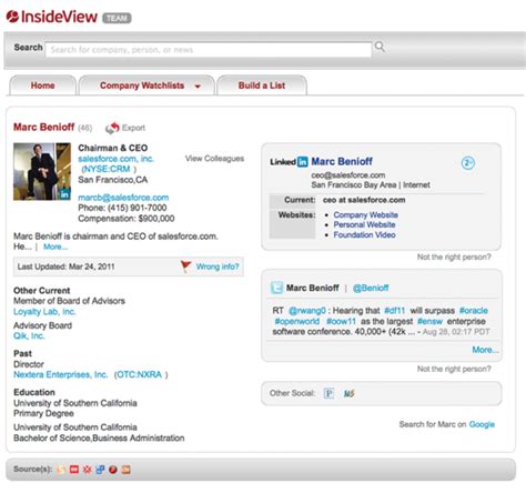 insideview debuts crm  bring social intelligence  business