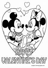 Coloring Valentines Mickey Valentine Pages Mouse Disney Heart Minnie Kids Kitty Hello Crayola Color Printable Print Getcolorings Colouring Book Maatjes sketch template