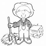 Farmer Granjero Profesiones Costurera Granja Toddler Oficios Helpers Actvities Animados Granjeros Colección Preescolar Campo sketch template