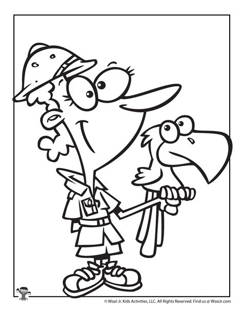 zookeeper coloring page woo jr kids activities childrens publishing