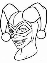 Harley Quinn Coloring Pages Printable Adults Smirk sketch template