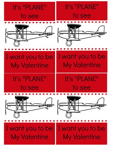 boys valentine card airplane valentine printable  information