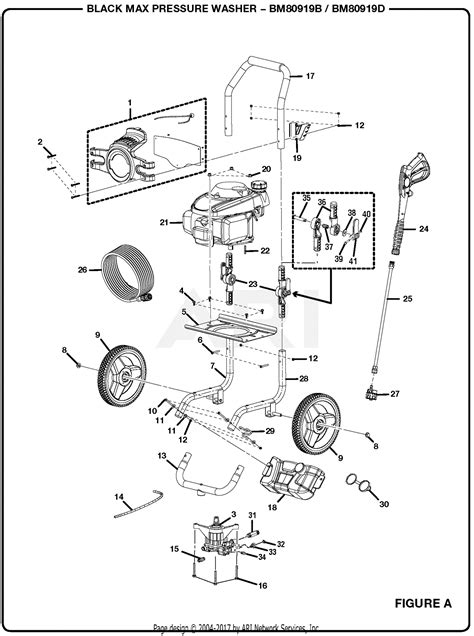 homelite bmd  psi pressure washer parts diagram  figure