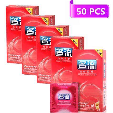 50 Pcs Lot Sex Products 5 Box Of Natural Latex Condoms For Men Adult