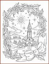 Weihnachten Kirche Navidad Malvorlagen Erwachsene Christlichen Erwachsenen Farbung Noel Färbung Fensterbilder Besuchen sketch template