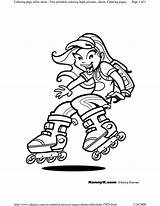 Coloring Pages Roller Derby Girl Girls Skating Printable Fresh Ice Skate Getcolorings Party Skati Sports Skates Uploaded User sketch template