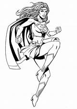 Supergirl Superwoman Kolorowanki Superhero Canary Coloriages Kolorowanka Inhabituellement Héros sketch template