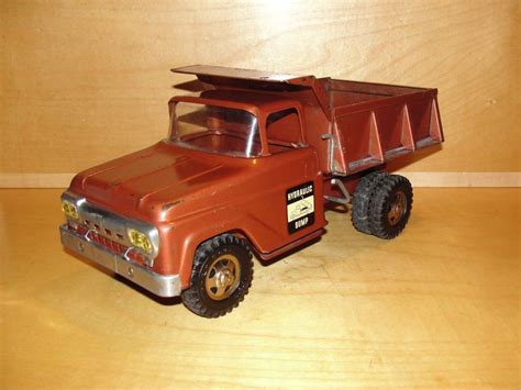 vintage  tonka bronze hydraulic toy dump truck diecast cars