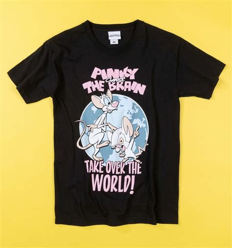 Pinky And The Brain Take Over The World Black T Shirt In