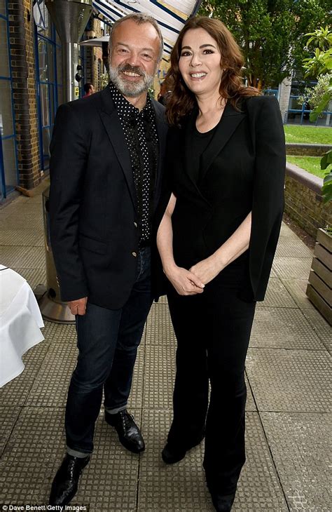 nigella lawson suits up in unique trouser two piece for
