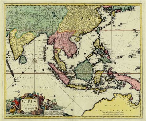 antique map east indies  visscher  sold
