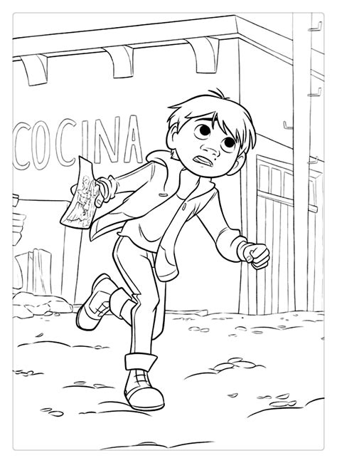 coco coloring pages miguel  running  printable coloring pages