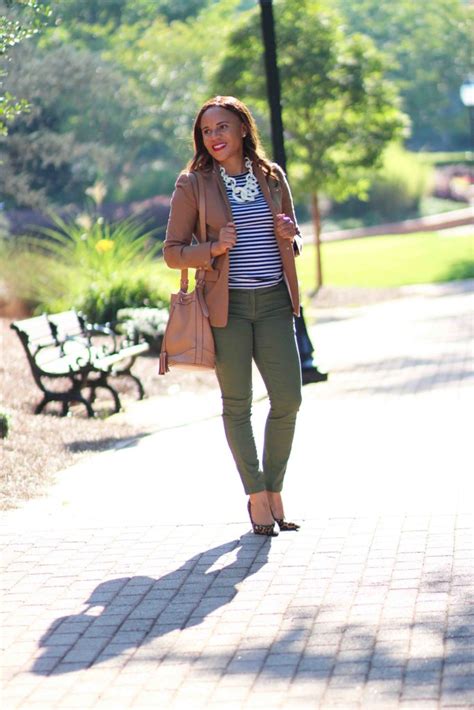 Styling Olive Green Pants For Work Nicole To The Nines