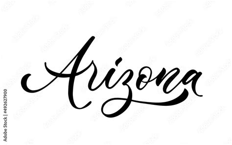 arizona hand lettering design modern calligraphy vector illustration arizona text vector
