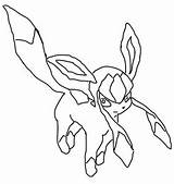 Glaceon Lineart sketch template
