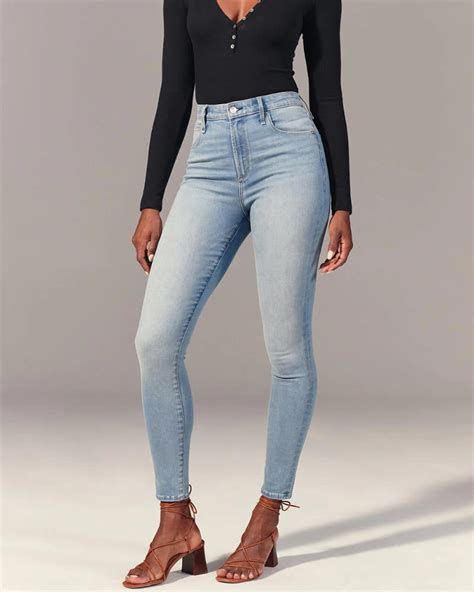 dames curve love superskinny jeans met hoge taille dames broeken abercrombiecom jeans met