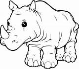 Rhino Rhinoceros Rinoceronte Colouring Westie Getcolorings Otter sketch template