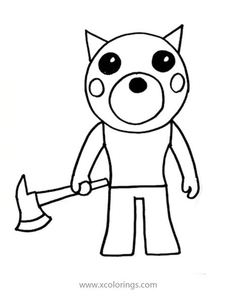 piggy roblox coloring pages doggy xcoloringscom