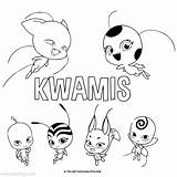 Miraculous Ladybug Kwami Trixx Kwamis Xcolorings sketch template