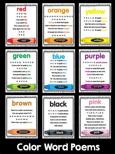 color songs   teach   spell color words kindergartenworks