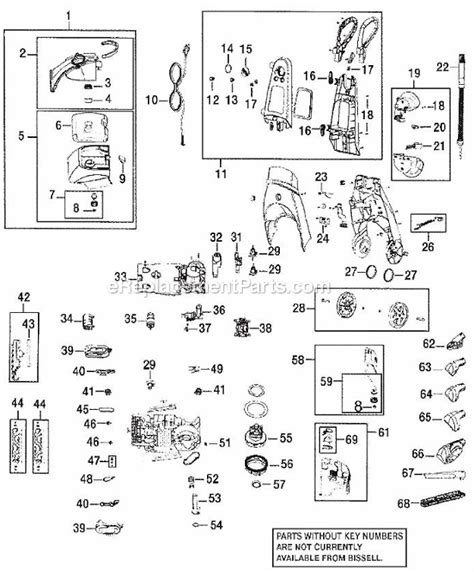 bissell proheat  revolution parts diagram heat exchanger spare parts