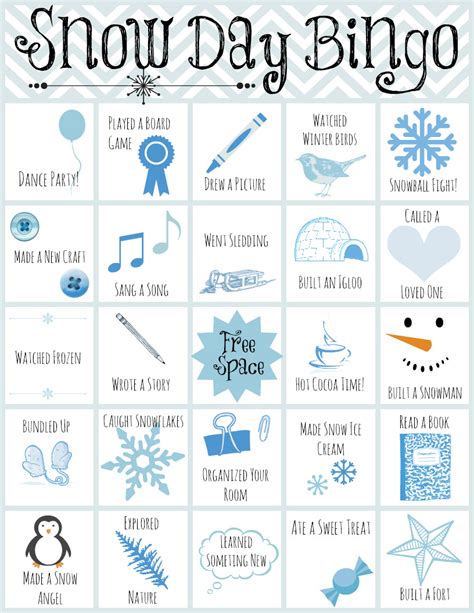 tips printable winter themed bingo cards full school info