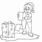 Elf Christmas Presents List Surfnetkids Coloring sketch template