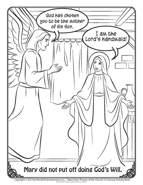 annunciation coloring page   gambrco