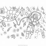 Astronaut Xcolorings sketch template