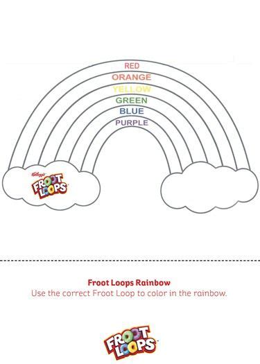 fruit loop rainbow printable template printable templates