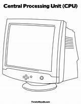 Computador Monitor sketch template