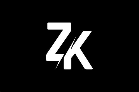monogram zk logo design graphic  greenlines studios creative fabrica