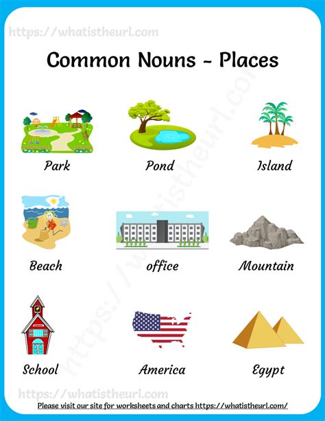 common nouns charts   home teacher