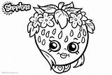 Shopkins Pages Coloring Strawberry Lineart Kids Printable Bettercoloring sketch template