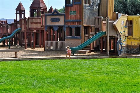 wooden playground   park   town  grew   nostalgia