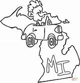 Coloring Pages Route Michigan Map Printable Clipartmag sketch template