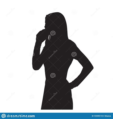 business woman calling on cell phone isolated vector