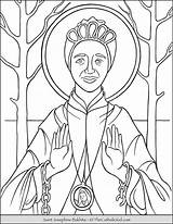 Josephine Bakhita Coloring Saint Thecatholickid February sketch template