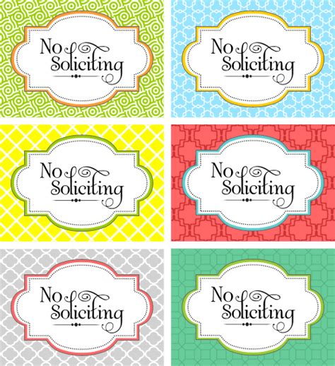 printable  soliciting sign   home pinterest