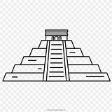 Chichen Itza Mayan Piramide Pyramids Maya Teotihuacan Aztec Paintingvalley Mesoamerican Mayas Piramides Civilization sketch template