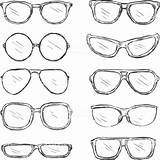 Sketch Frames Eyeglass Glasses Drawing Vector Set Sunglasses Sketches Illustrations Draw Reference Drawings Anime Eyeglasses Istockphoto Dessin Rimmed Horn Illustration sketch template