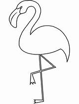 Coloring Pages Kids Flamingo Flamingos Birds Animals Printable Color sketch template