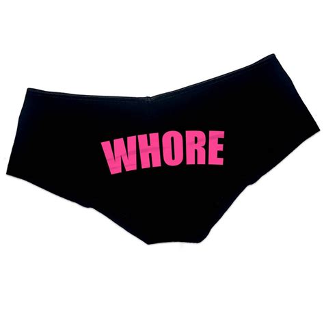 Whore Panties Sexy Fun Funny Booty Panty Womens Underwear Etsy