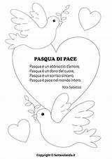 Pasqua Pace Fantavolando Colomba Poesie Infanzia Lavoretti Filastrocche Pasquali Bacheca Attività Spirito sketch template
